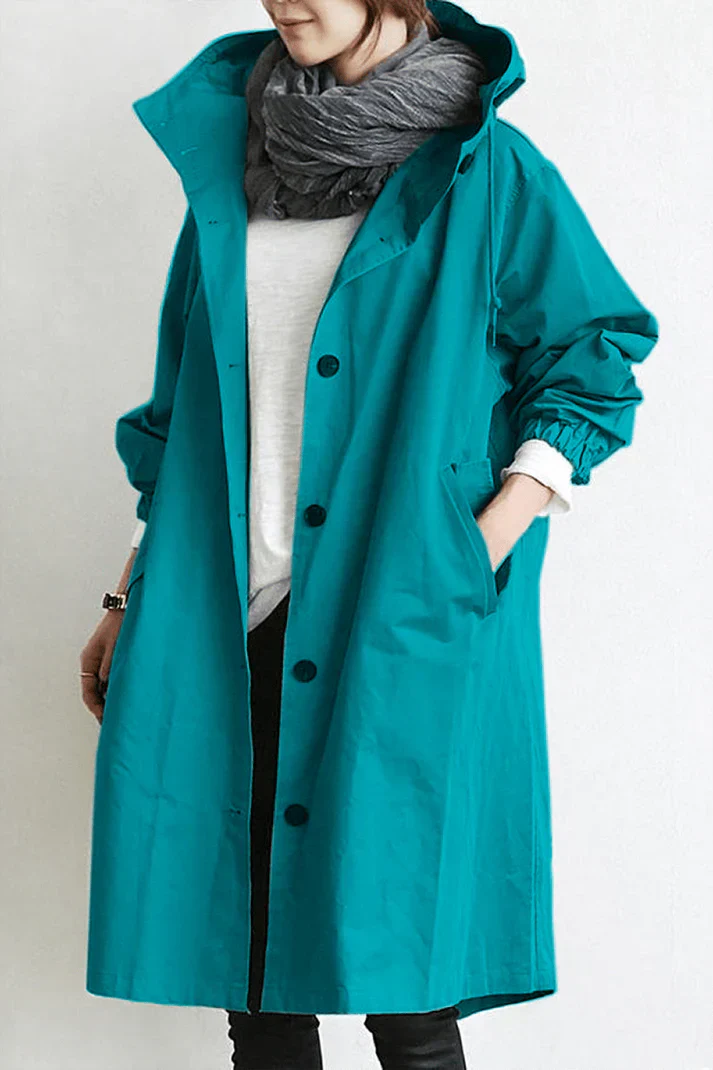 Waterdichte trenchcoat met capuchon Helena