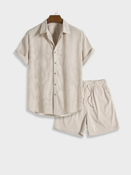 Corduroy zomerset met knopen